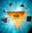 stylish pyramid cover design vector image