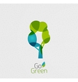 eco tree abstract shape design vector image