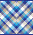 blue chevron plaid tartan textured seamless vector image vector image