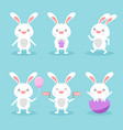 bunny cute characters set vector image vector image