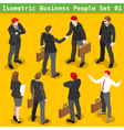 business poses 01 people isometric vector image vector image