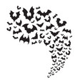 flying bats flock creepy halloween fly from vector image vector image