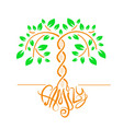 icon of a tree with dna trunk vector image