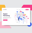 landing page template engagement rate vector image