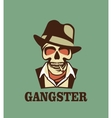 Gangster skull tattoo Royalty Free Vector Image