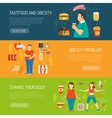 banners obesity concept vector image