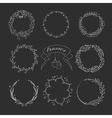 christmas hand drawing wreath and ornament wedding vector image vector image