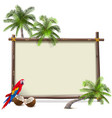 tropical resort frame vector image vector image