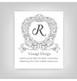 vintage emblem monogram vector image vector image