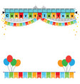 congratulations with bunting flags image vector image vector image