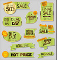 golden sale banners and special offer tags vector image