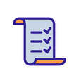 make a list icon isolated contour vector image