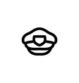 police hat icon sign vector image