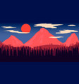 poster template with wild mountains landscape vector image
