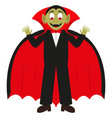 cartoon vampire on a white background vector image