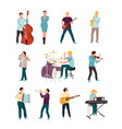 musicians and singers characters set vector image