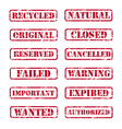rubber stamps vector image vector image