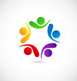 teamwork friends networking logo vector image vector image