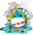 save earth icon vector image