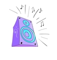 colored doodle speaker vector image vector image