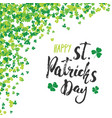 happy st patricks day vintage greeting card hand vector image