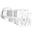 train technical wire-frame rendering vector image vector image
