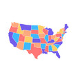 blank similar usa map isolated on white vector image