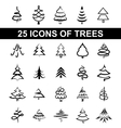 icons tree vector image