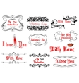 love and valentines day headlines vector image