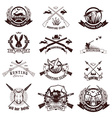 Set of hunting labels emblems and design elements Vector Image