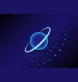 abstract 3d hexagon sphere technology vector image
