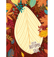 autumn sale poster with leaves vector image vector image