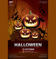 halloween poster template design vector image