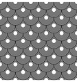 seamless circles pattern black and white repeating vector image vector image