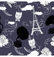 seamless pattern with paris and music vector image