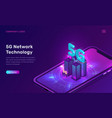 5g network technology isometric concept vector image