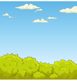 bushes and the sky vector image vector image