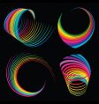 rainbow ribbons vector image vector image