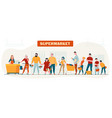 supermarket horizontal composition vector image vector image