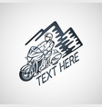 touring motorcycle club logo vector image