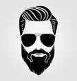bearded men hipster face vector image