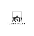 landscape logo design template vector image