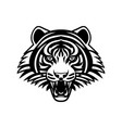 tiger head black and white icon vector image vector image