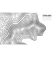 topographic map contour background topo vector image vector image
