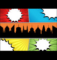 comic elegant colorful composition vector image