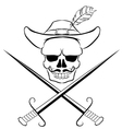 skull with crossed swords vector image
