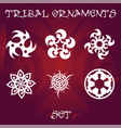 tribal design elements and tattoo ornaments vector image