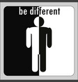 icon man divided in half in black and white vector image vector image
