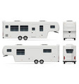 large camping trailer view from vector image vector image