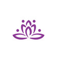 lotus flower abstract logo vector image